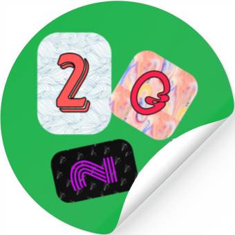 Discover Creative Typography Art with Abstract Backgrounds Stickers