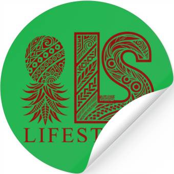 Discover Tribal Upside-Down Pineapple LS Stickers