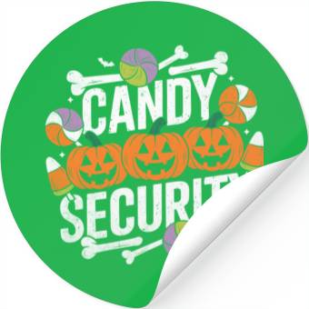Discover Candy Security Halloween Stickers
