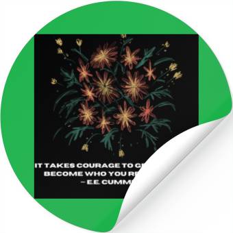Discover inspirational quotes, flower theme Stickers