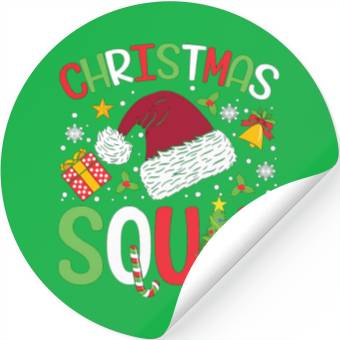 Discover CHRISTMAS SQUAD Christmas hat Stickers