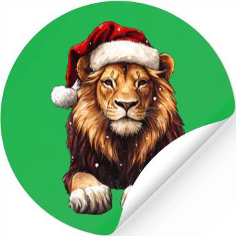 Discover Lions Christmas Stickers