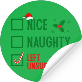 Discover Left Unsupervised Christmas Checklist Stickers