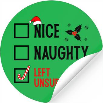 Discover Left Unsupervised Christmas Checklist Stickers