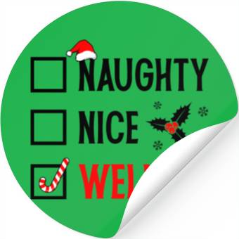 Discover Naughty or Nice Funny Christmas Stickers