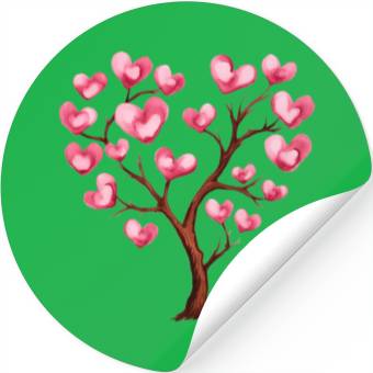 Discover Heart Tree, Valentines Day Stickers
