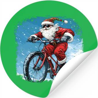 Discover Biker Christmas Stickers