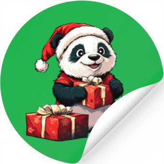 Discover Pandas Christmas Stickers