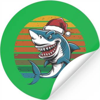 Discover Christmas Shark Stickers