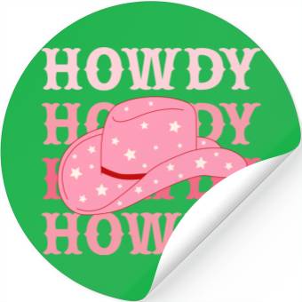 Discover Howdy Cowboy Star Hat Stickers