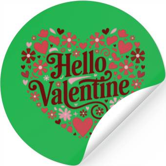 Discover Hello Valentine Sublimation Stickers