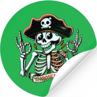 Discover pirate skeleton, choose me Stickers