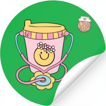 Discover Nurse Cup Stickers