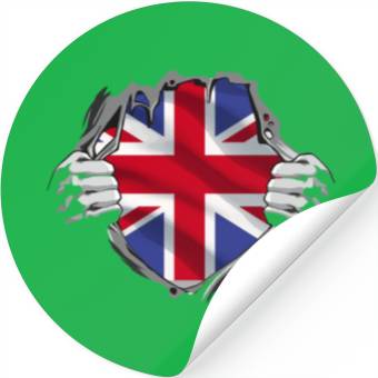 Discover Union Jack Ripped Style UK Pride Stickers