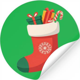 Discover Festive Christmas Stocking Design Stickers