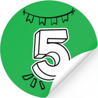 Discover Coloring Stickers: Number 5 – Creative Birthday Keeps