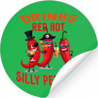 Discover drinks red hot silly peppers Stickers