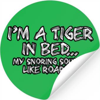 Discover I´m a tiger in bed Stickers