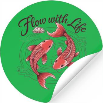 Discover Koi Fish Flow With Life Stickers
