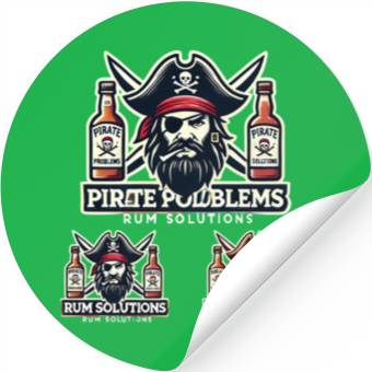 Discover Pirate Problems Rum Solutions Stickers
