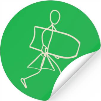 Discover Surfer walking with Bodyboard Stickers
