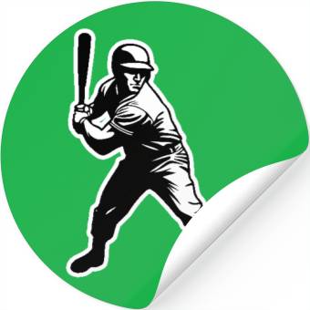 Discover Baseball Player Black And White Stickers