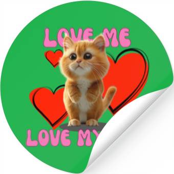 Discover Orange cat 08 Stickers
