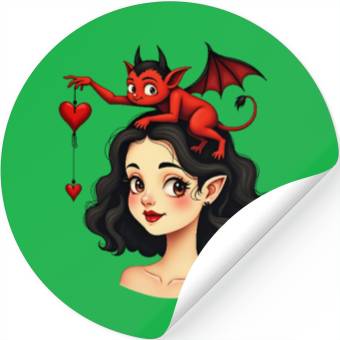 Discover Love devil Stickers