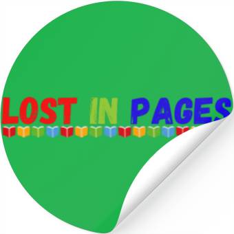 Discover Lost in pages book lovers Stickers