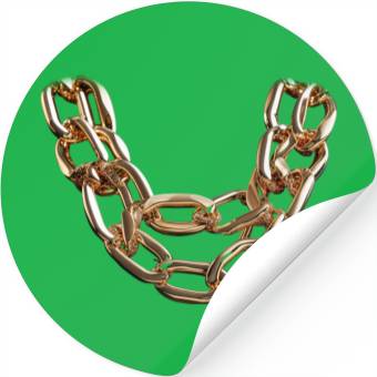 Discover Shiny gold bold chain Stickers