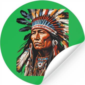 Discover Native American Chief Stickers