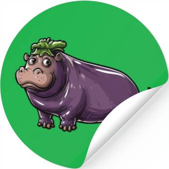 Discover Hip Eggplant Stickers