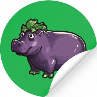 Discover Hip Eggplant Stickers
