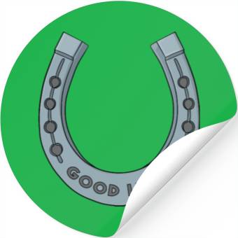 Discover Good Luck Horseshoe Stickers