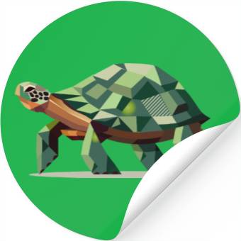 Discover stylized turtle in polygonal design Stickers