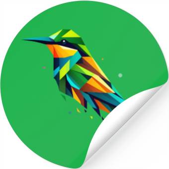 Discover colorful geometric bee-eater bird Stickers