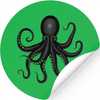Discover Grunge Octopus Stickers