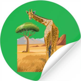 Discover Giraffe looks friendly Stickers