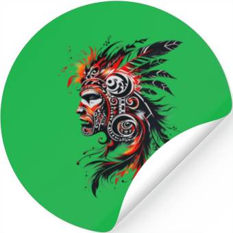 Discover Tribal Fire Warrior Stickers