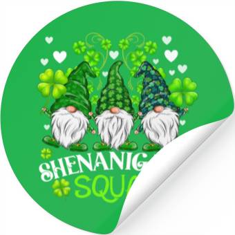 Discover Shenanigans Squad St Patricks Day Gnomes Irish Stickers