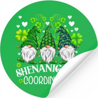 Discover Shenanigans Coordinator St. Patricks Day Gnomes Stickers