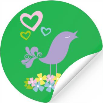 Discover Bird On Nest Stickers