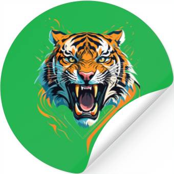 Discover Fierce Tiger Stickers