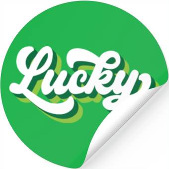 Discover Retro Lucky Clover Stickers