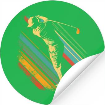 Discover Golf Player 80s Look Stickers