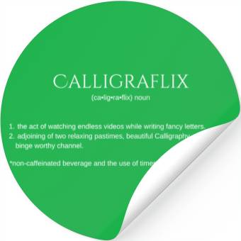 Discover Calligraflix white Stickers