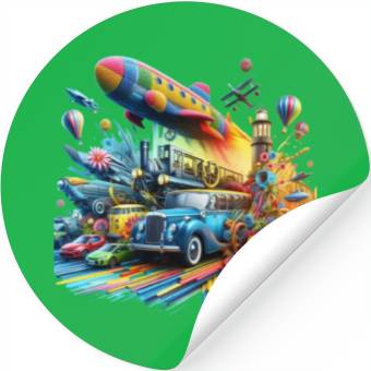 Discover Multi-Colored Vehicles Stickers