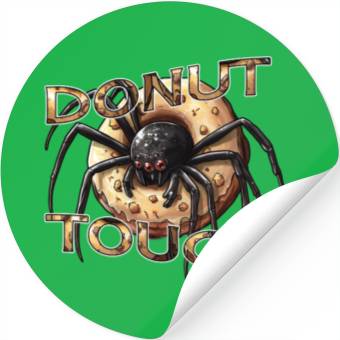 Discover Donut Spider Funny Pun Stickers