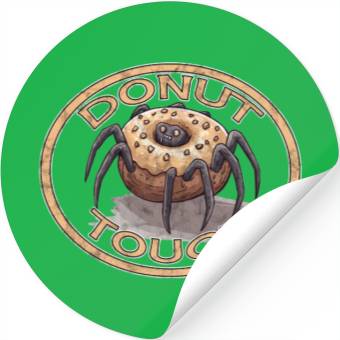 Discover Donut Spider Funny Pun Stickers