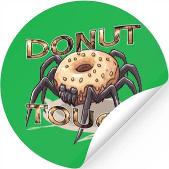 Discover Donut Spider Funny Pun Stickers